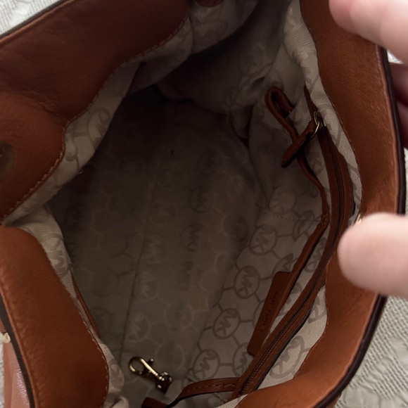 Michael Kors Brown Satchel with Gold Accents - Picture 5 of 9